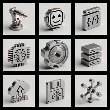 3x3 Brand Icon Assets Grid 